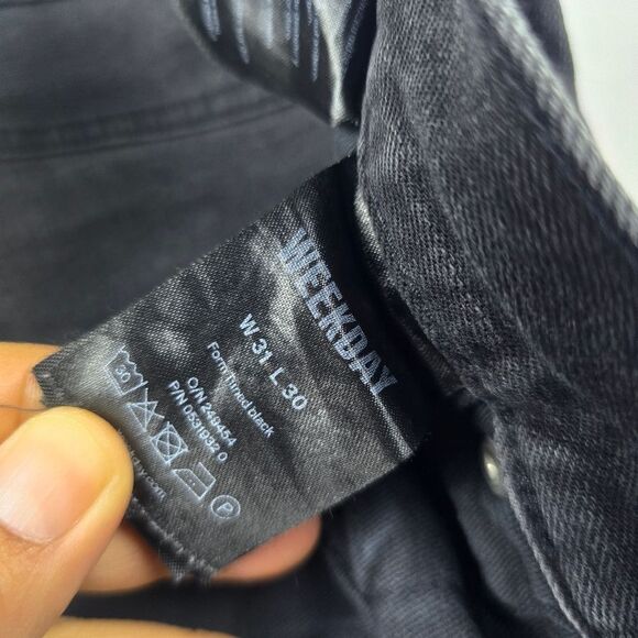 Weekday Form Skinny Jeans Tuned Black Men's size W 31 -‎ L 30 - Picture 6 of 11